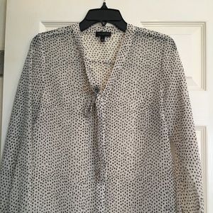 Polka Dot blouse top w/tie